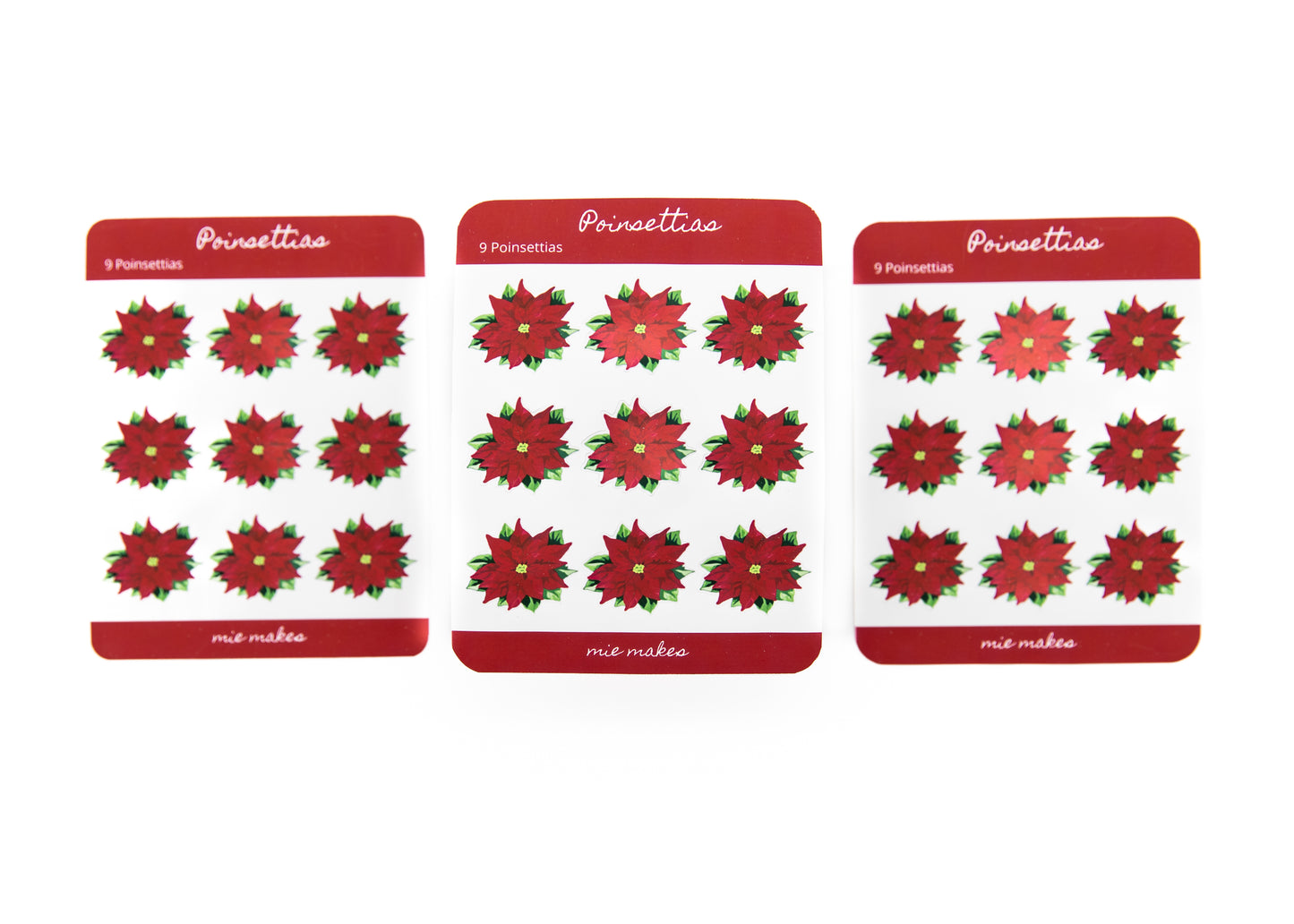 Poinsettias Sticker Sheet