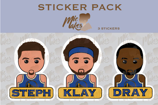 Big 3 Golden State Warriors Sticker Pack