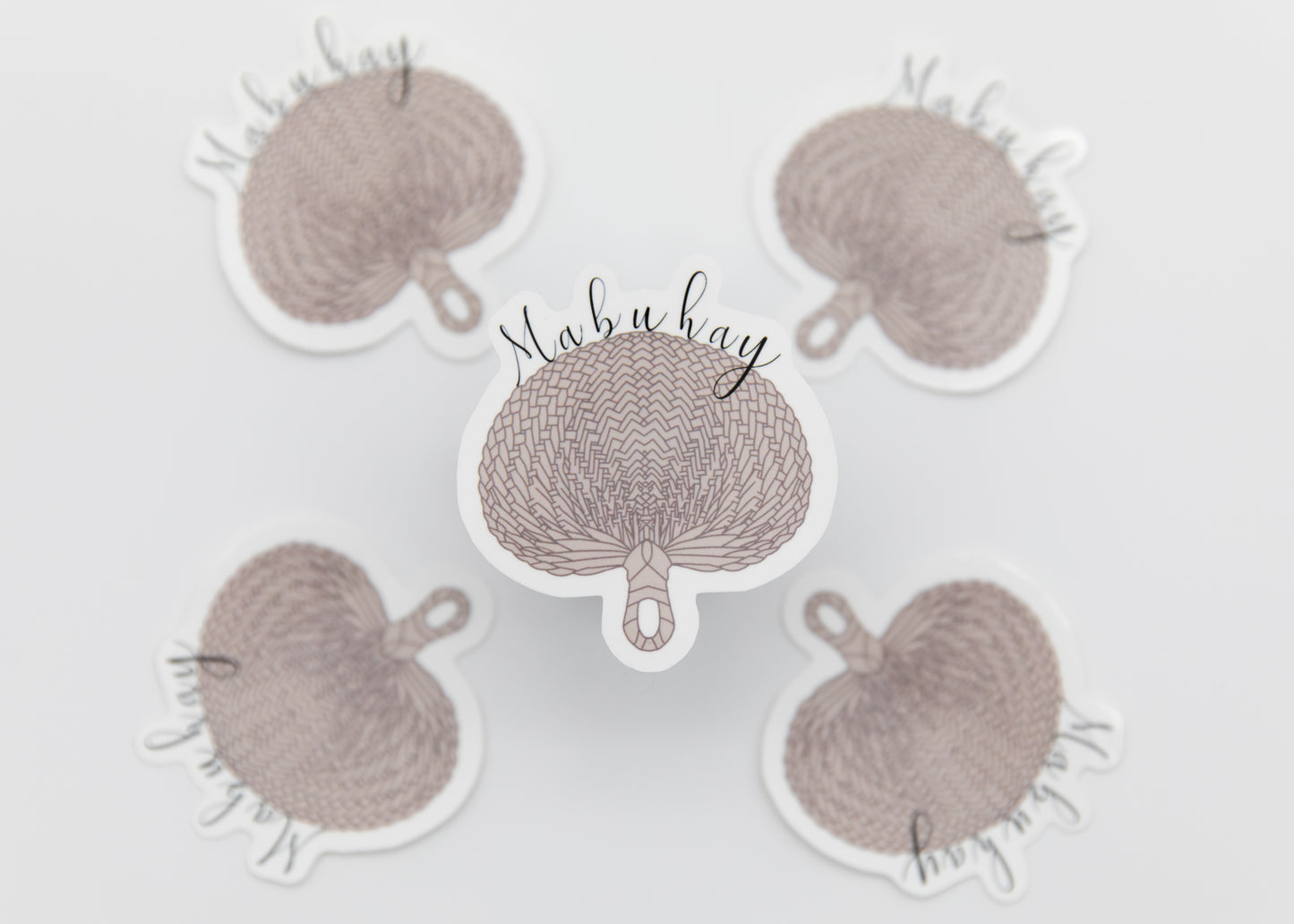 Mabuhay Raffia Fan Sticker
