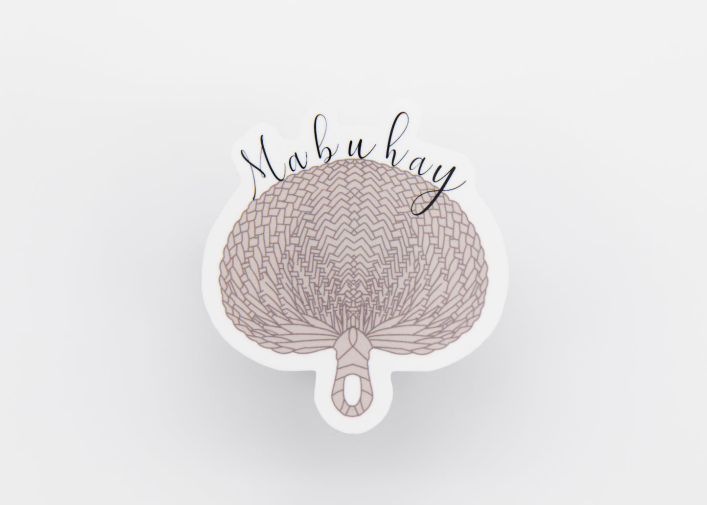 Mabuhay Raffia Fan Sticker