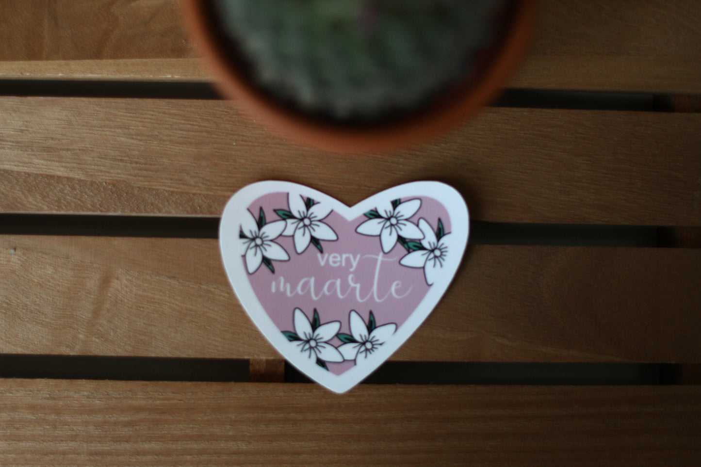 Very Maarte Heart Sampaguita Sticker