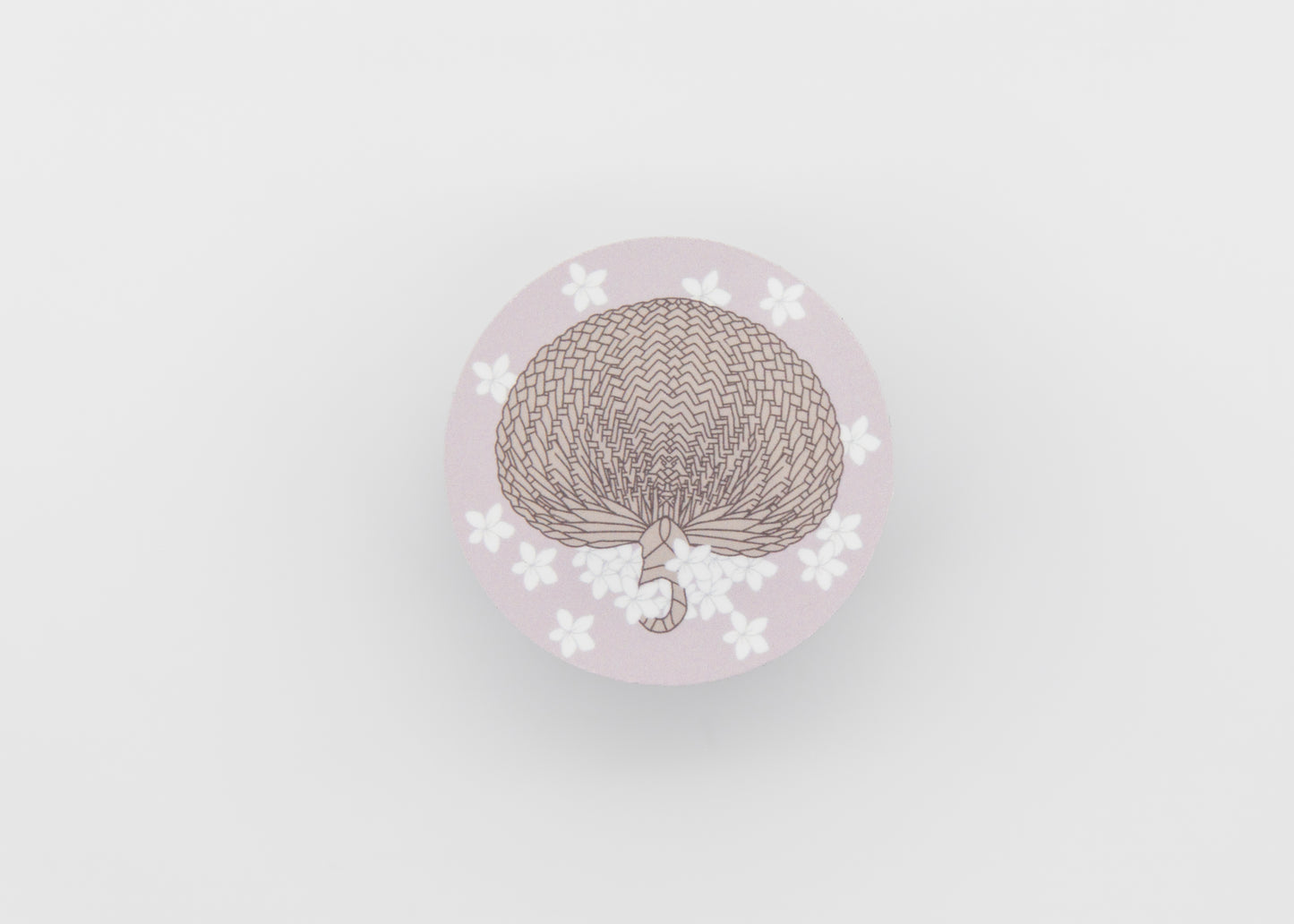 Raffia Fan Sampaguita Flowers Sticker