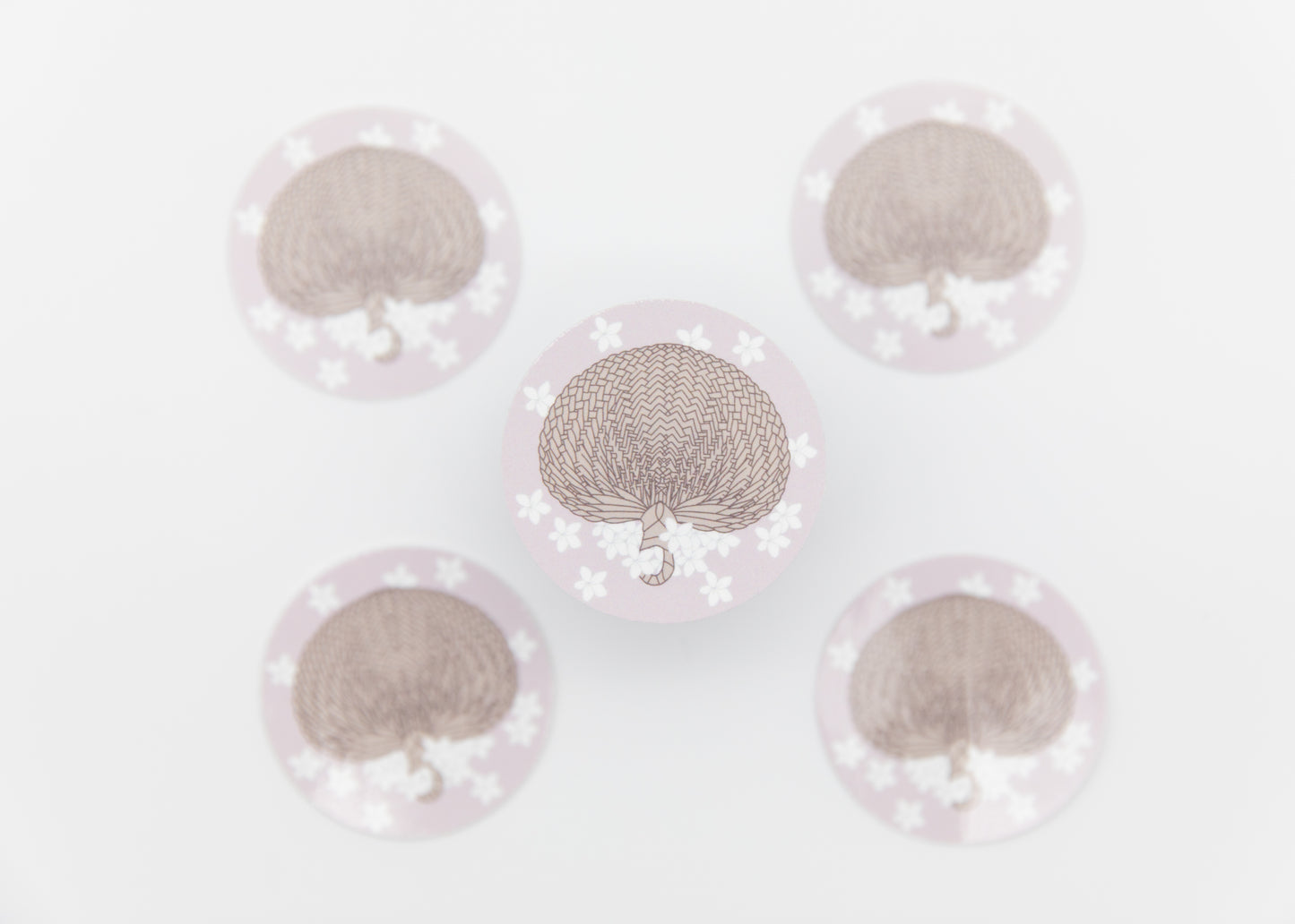 Raffia Fan Sampaguita Flowers Sticker