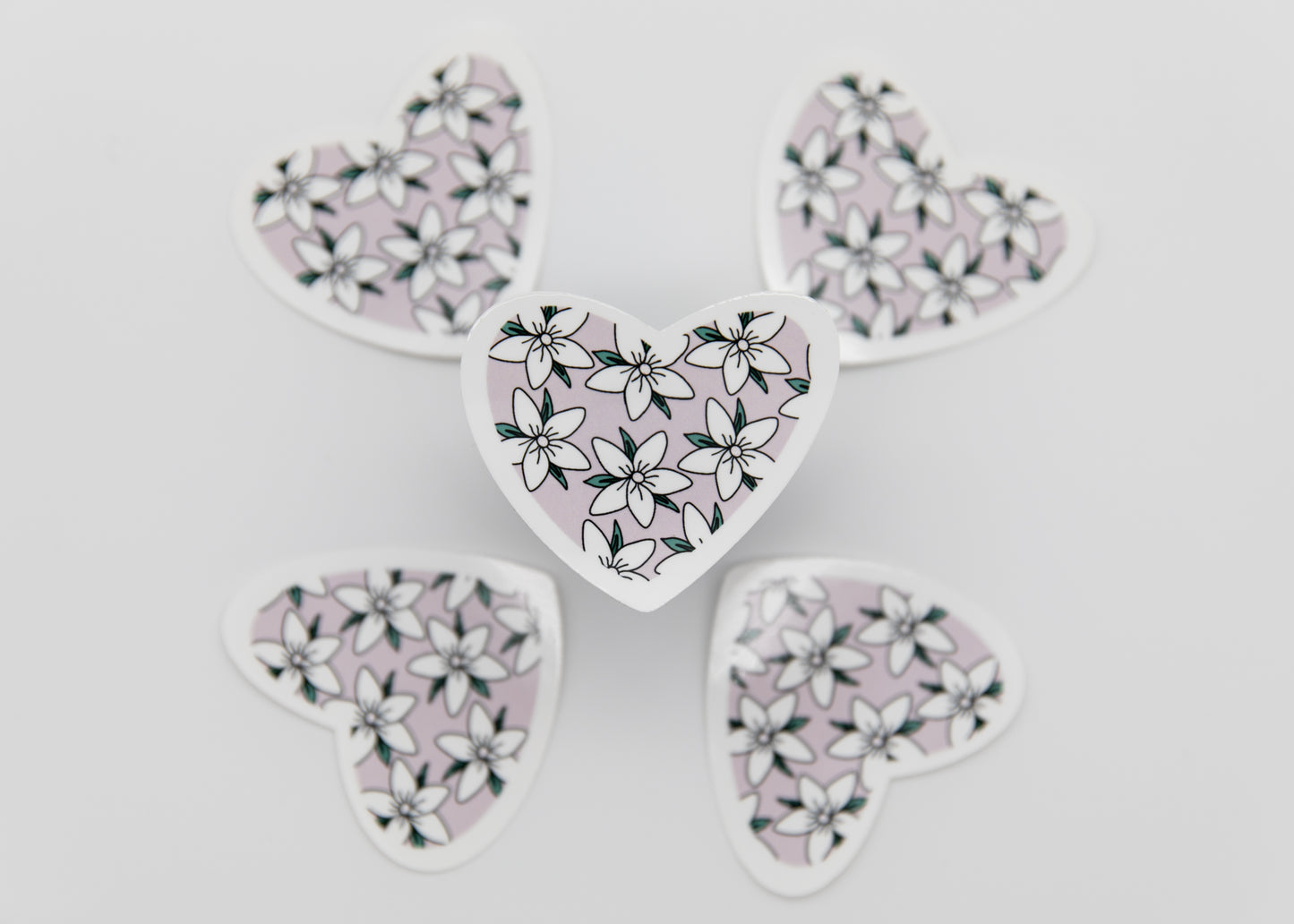 Sampaguitas Heart Sticker