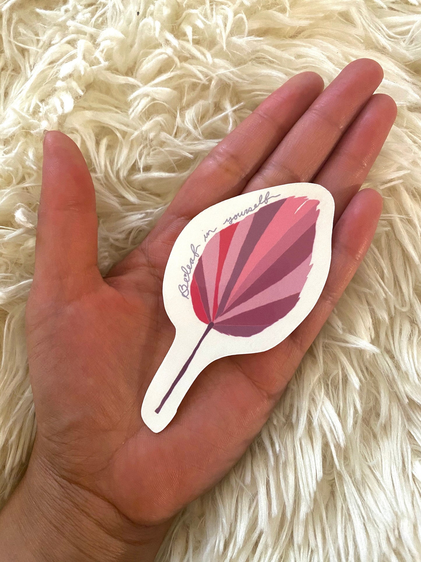Be-leaf in Yourself Motivational Sticker