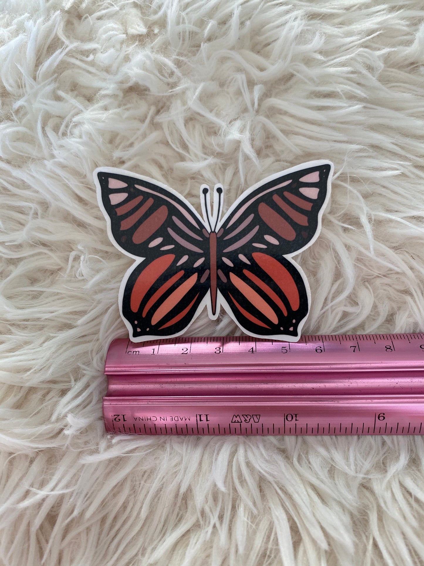 Brown Butterfly Sticker