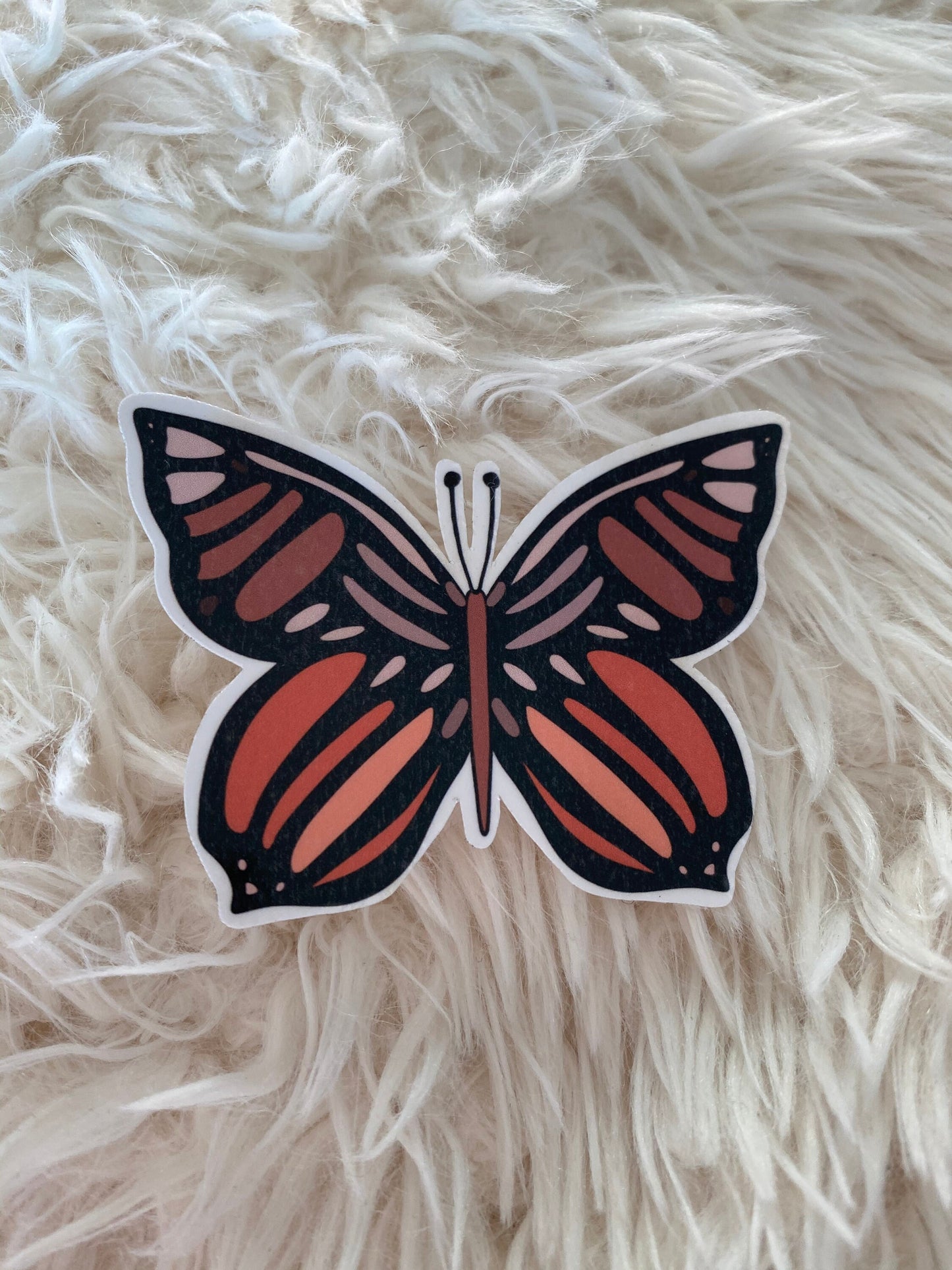 Brown Butterfly Sticker