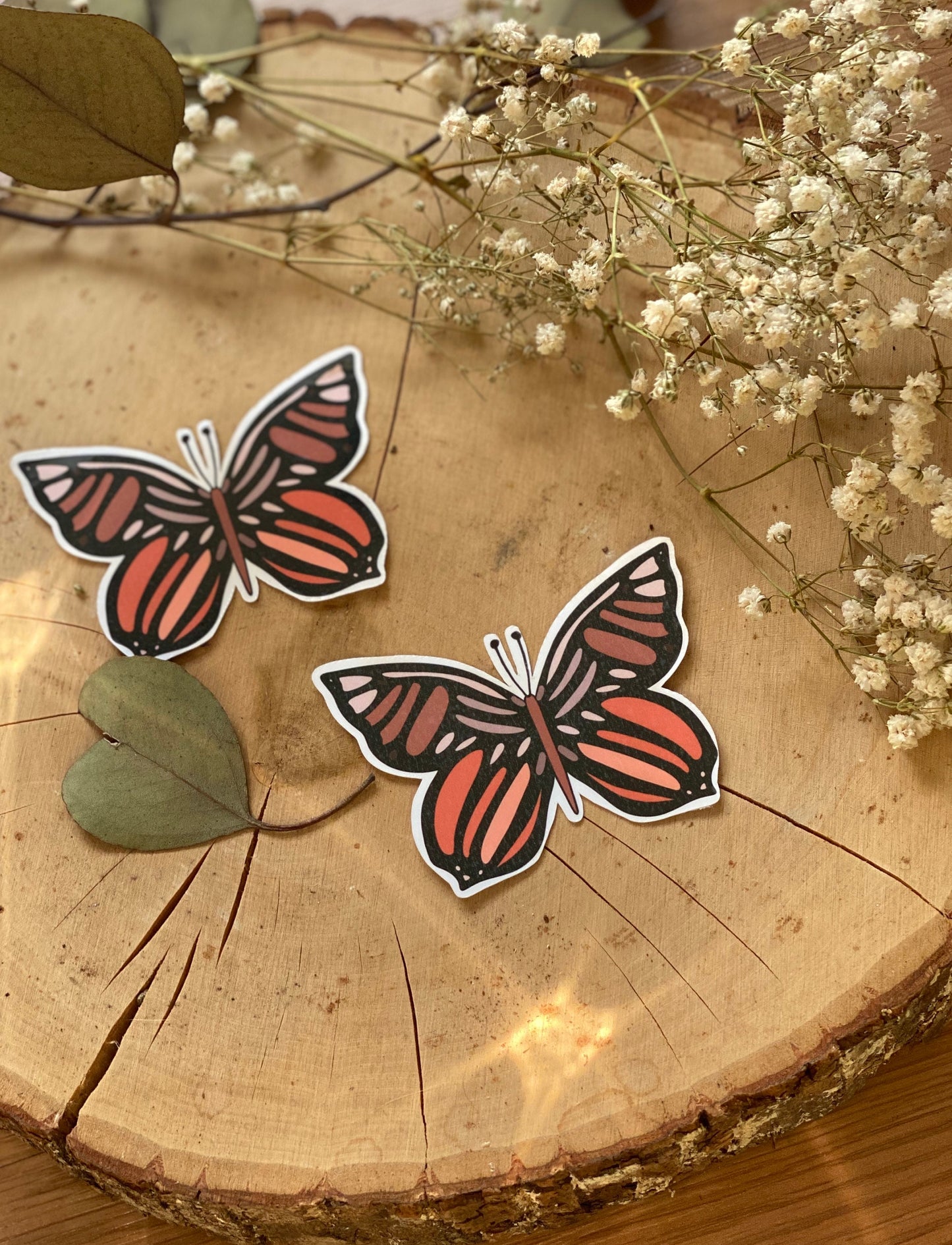 Brown Butterfly Sticker