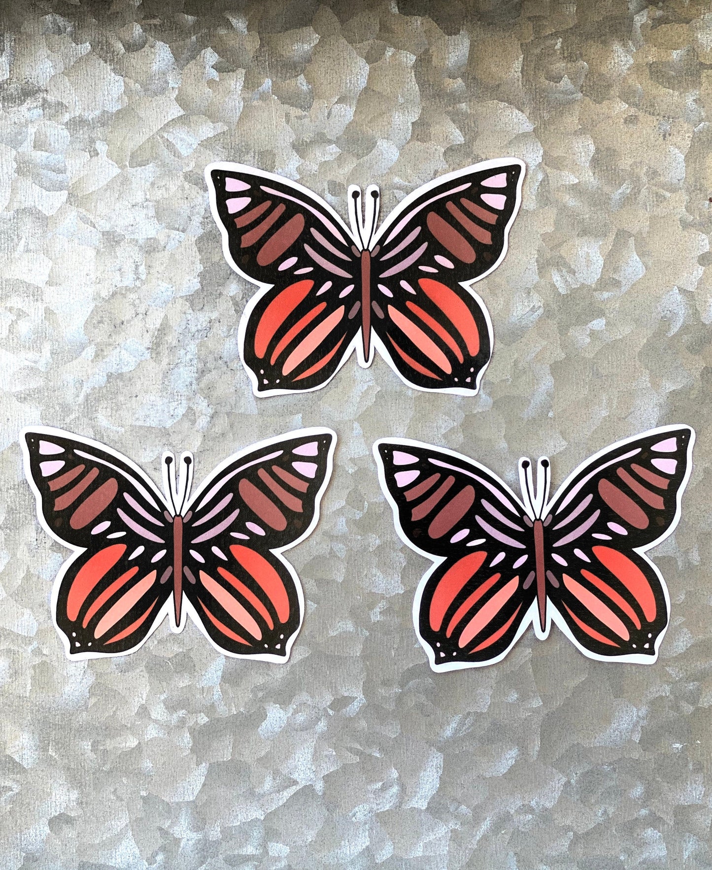 Brown Butterfly Sticker