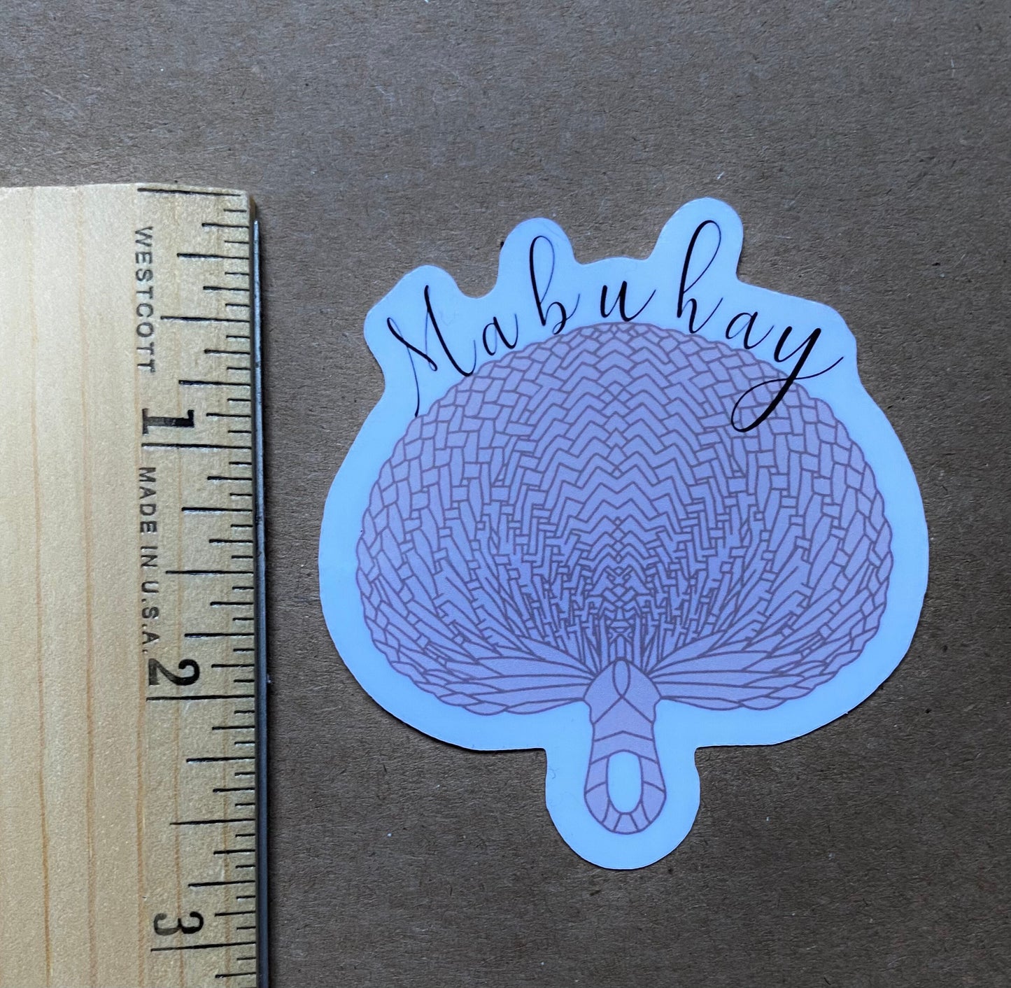 Mabuhay Raffia Fan Sticker