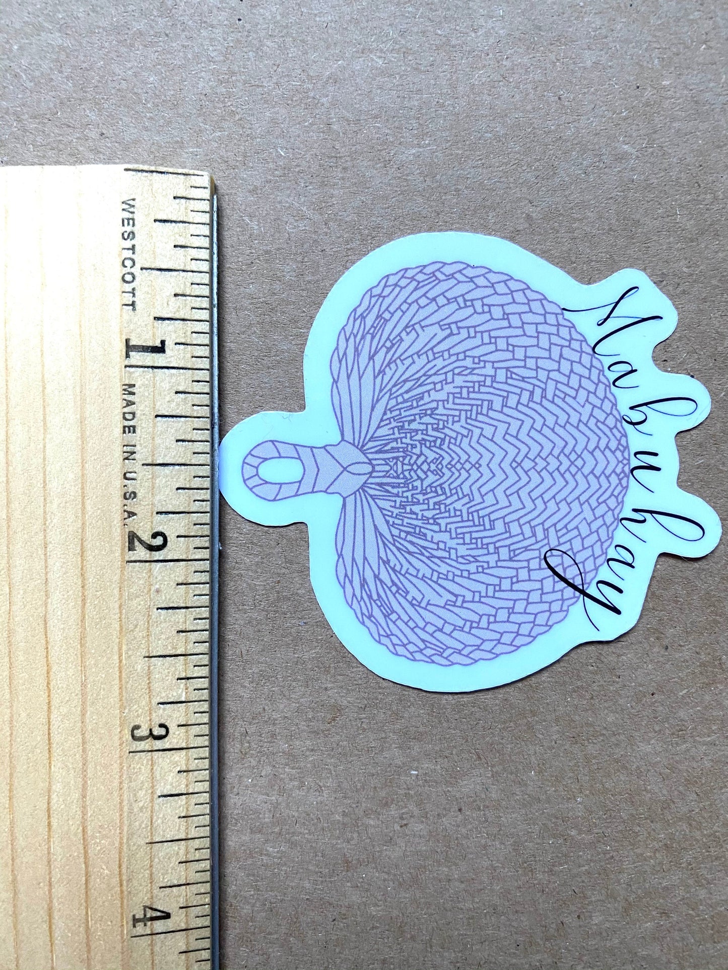 Mabuhay Raffia Fan Sticker