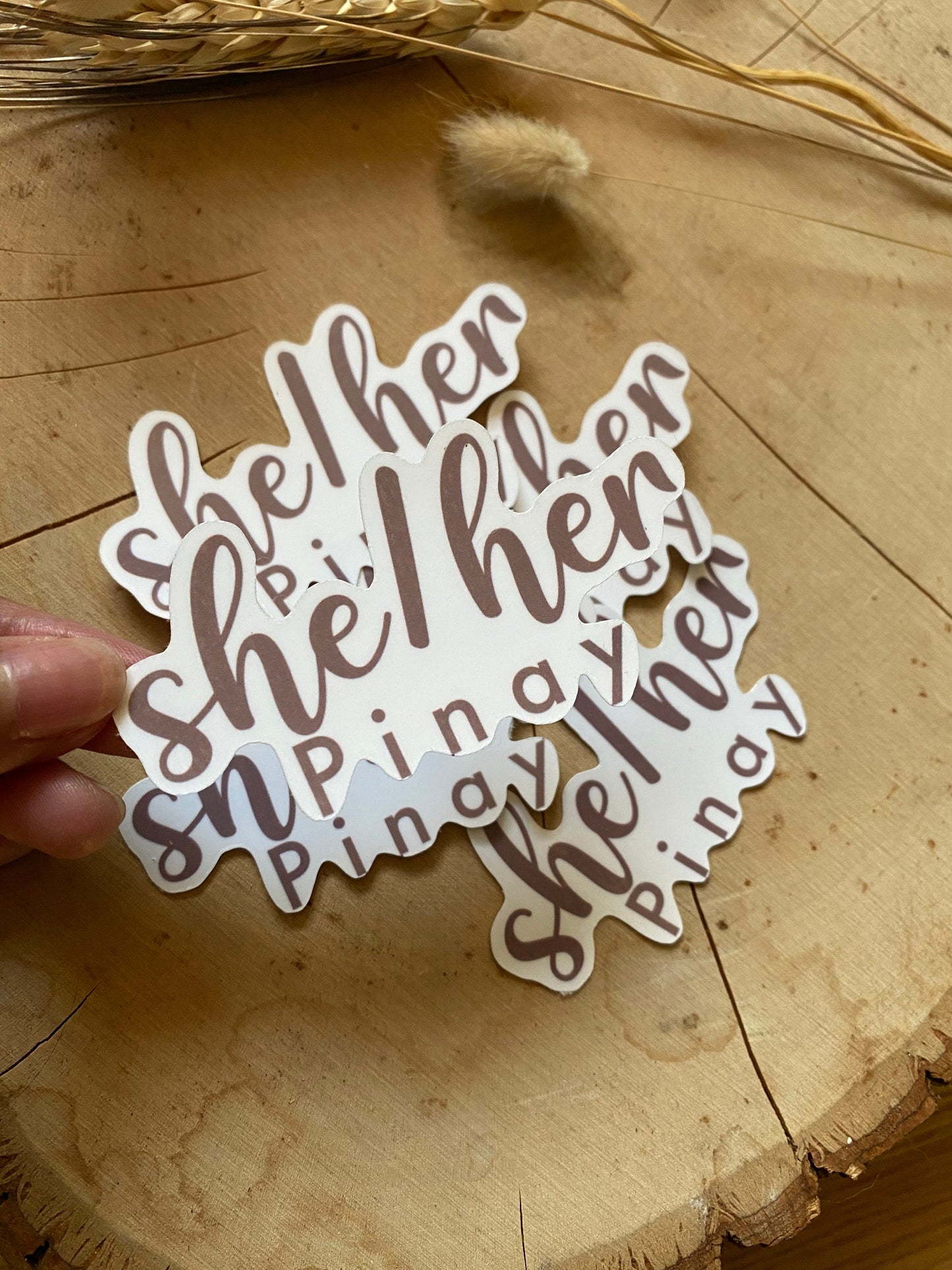 She/Her Pinay Sticker