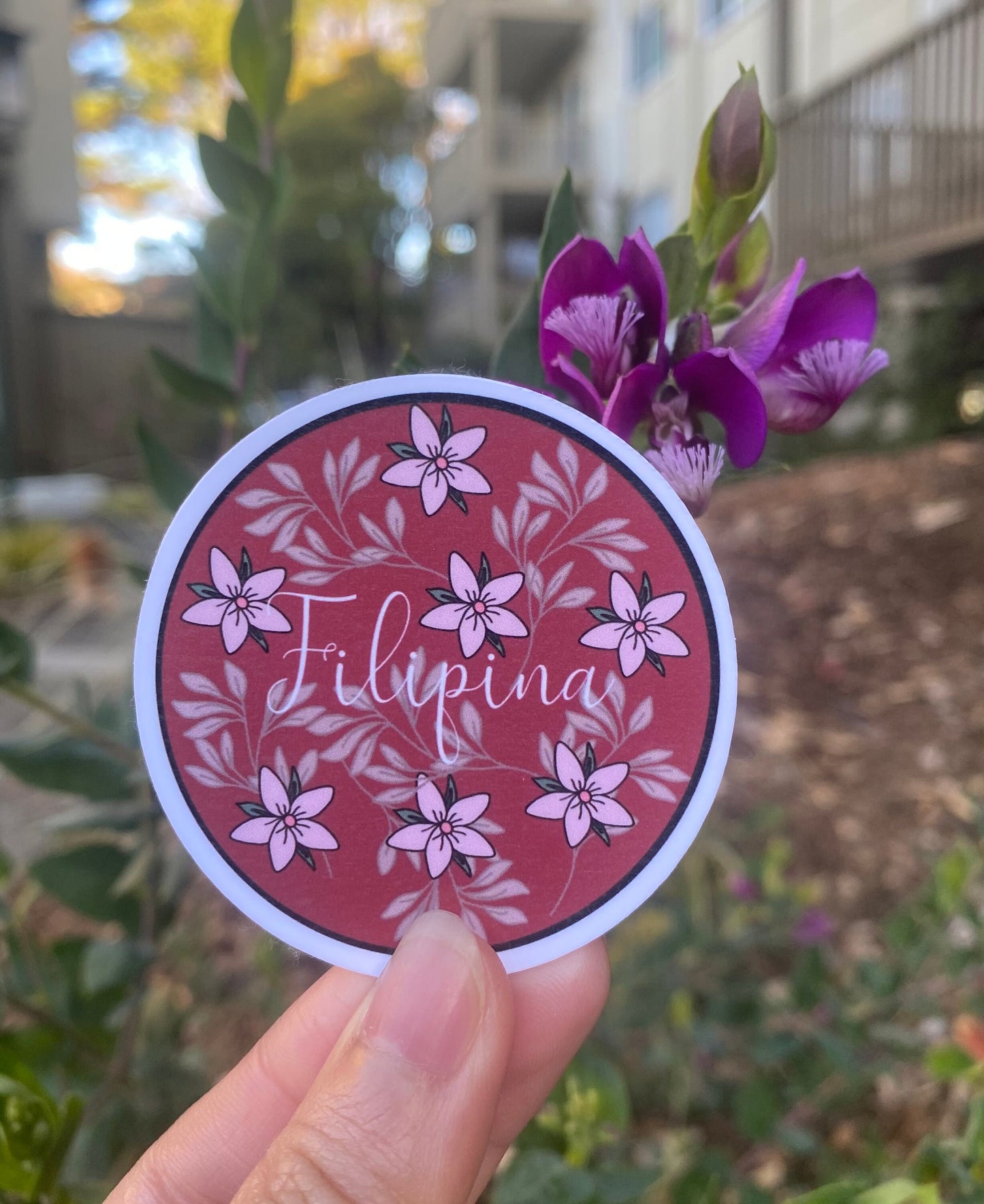 Filipina Floral Sticker