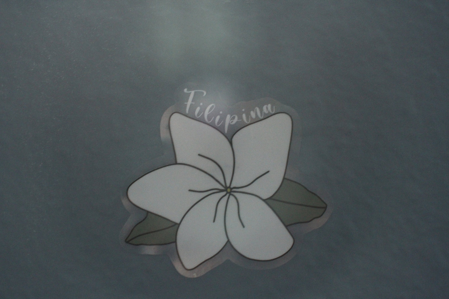 Filipina Sampaguita Clear Sticker