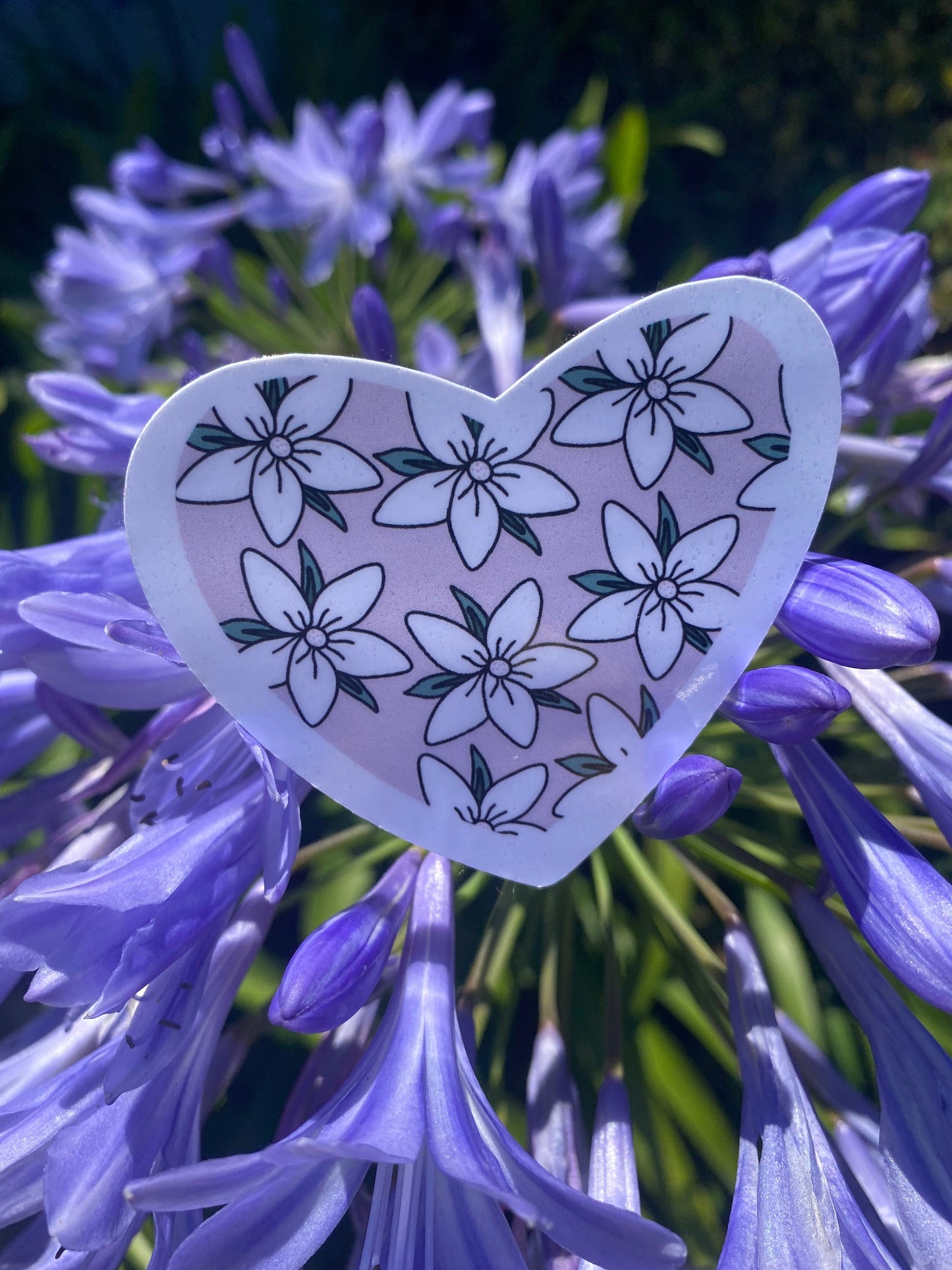 Sampaguitas Heart Sticker