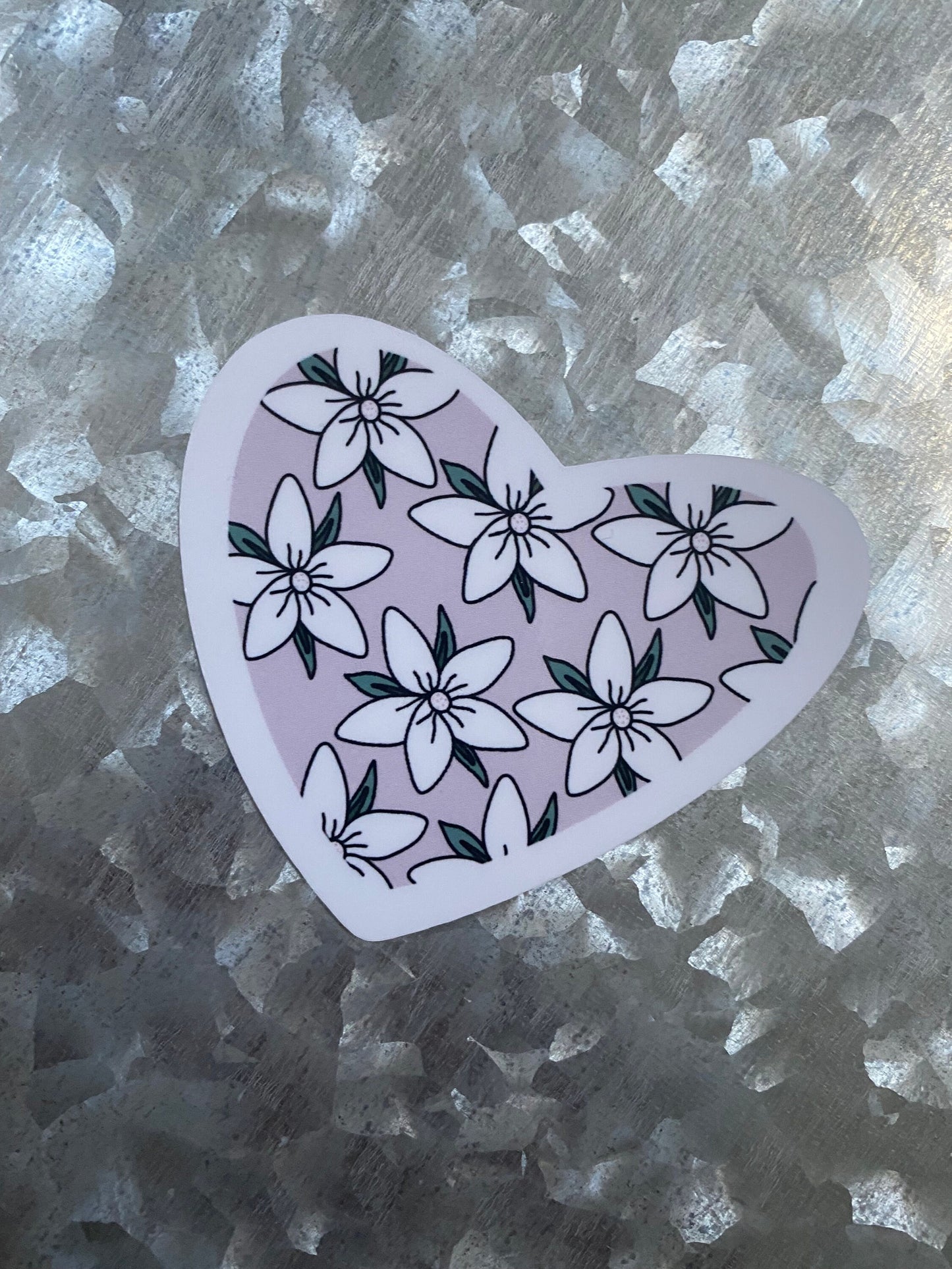 Sampaguitas Heart Sticker