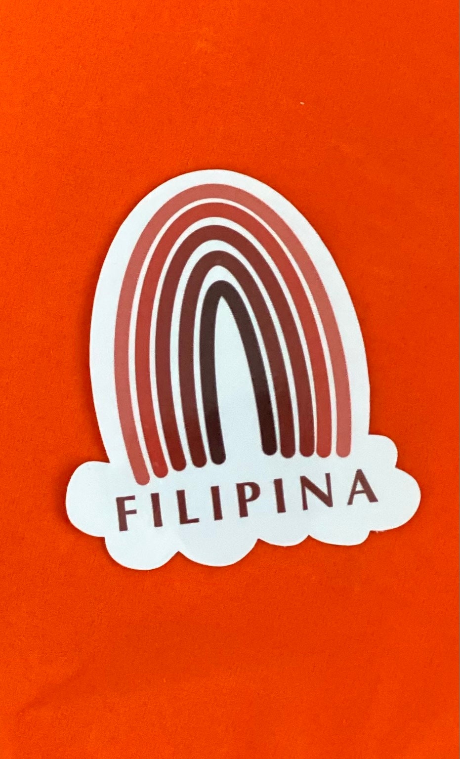 Filipina Orange Rainbow Sticker