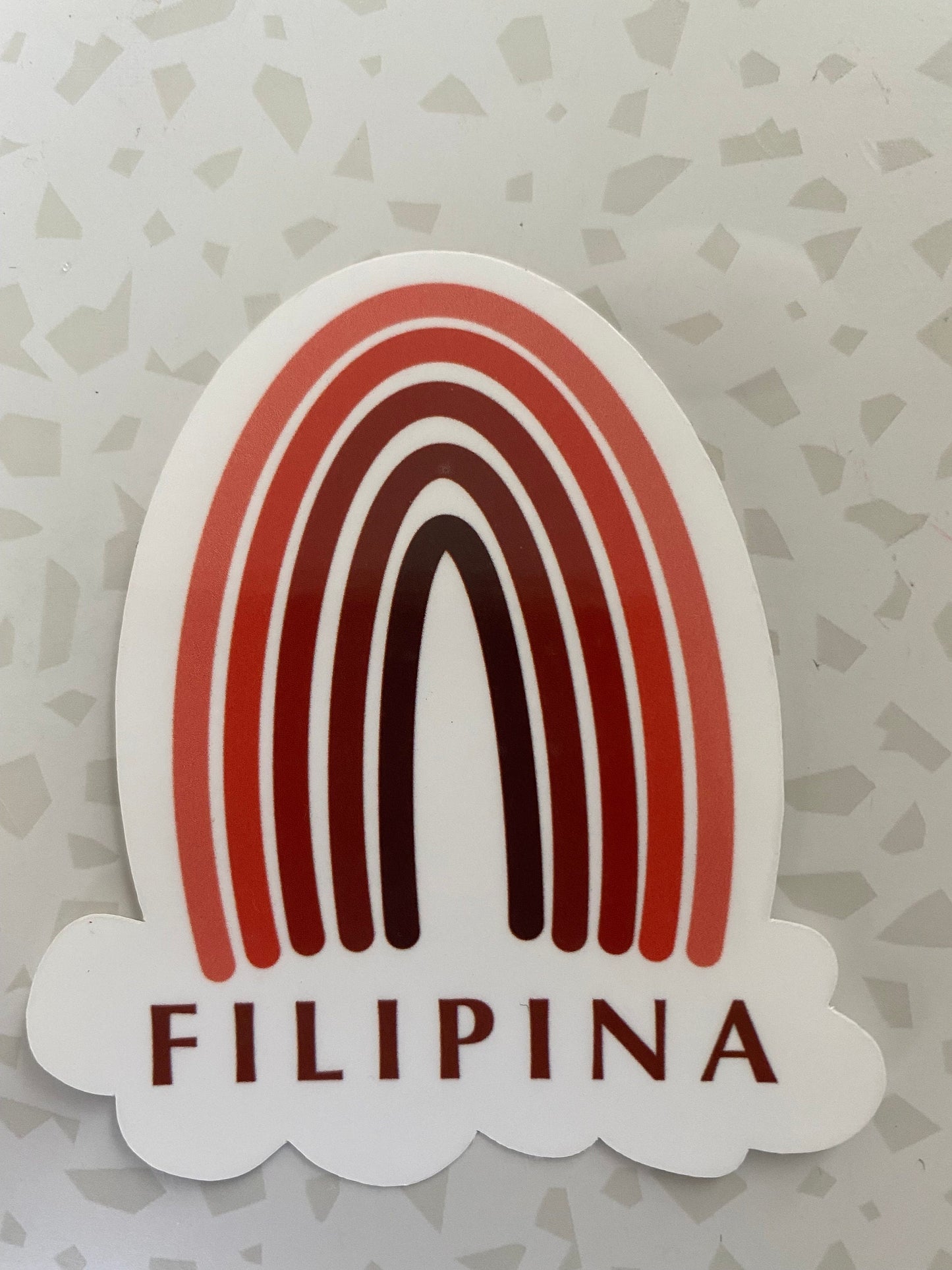 Filipina Orange Rainbow Sticker