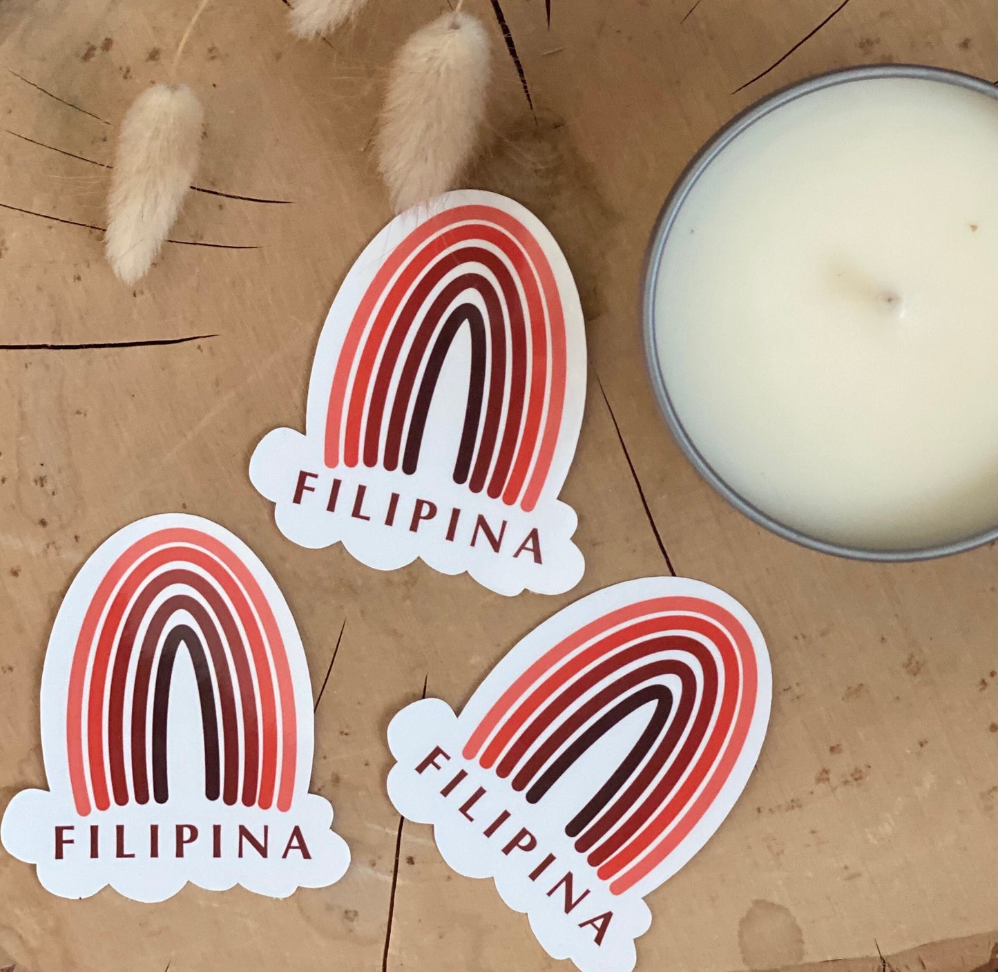 Filipina Orange Rainbow Sticker