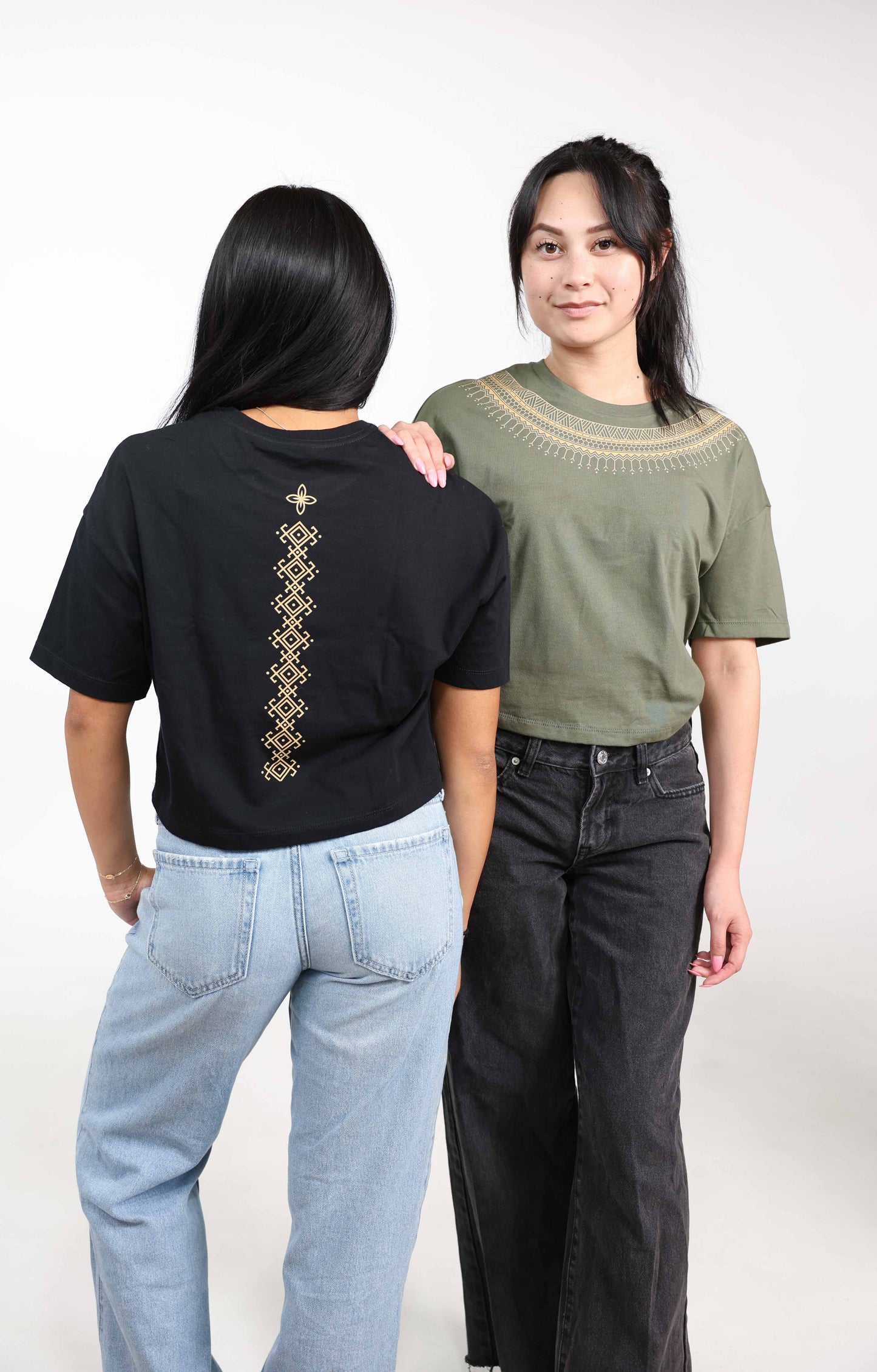 Womens Batok Pattern Crop Top