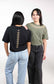 Womens Batok Pattern Crop Top