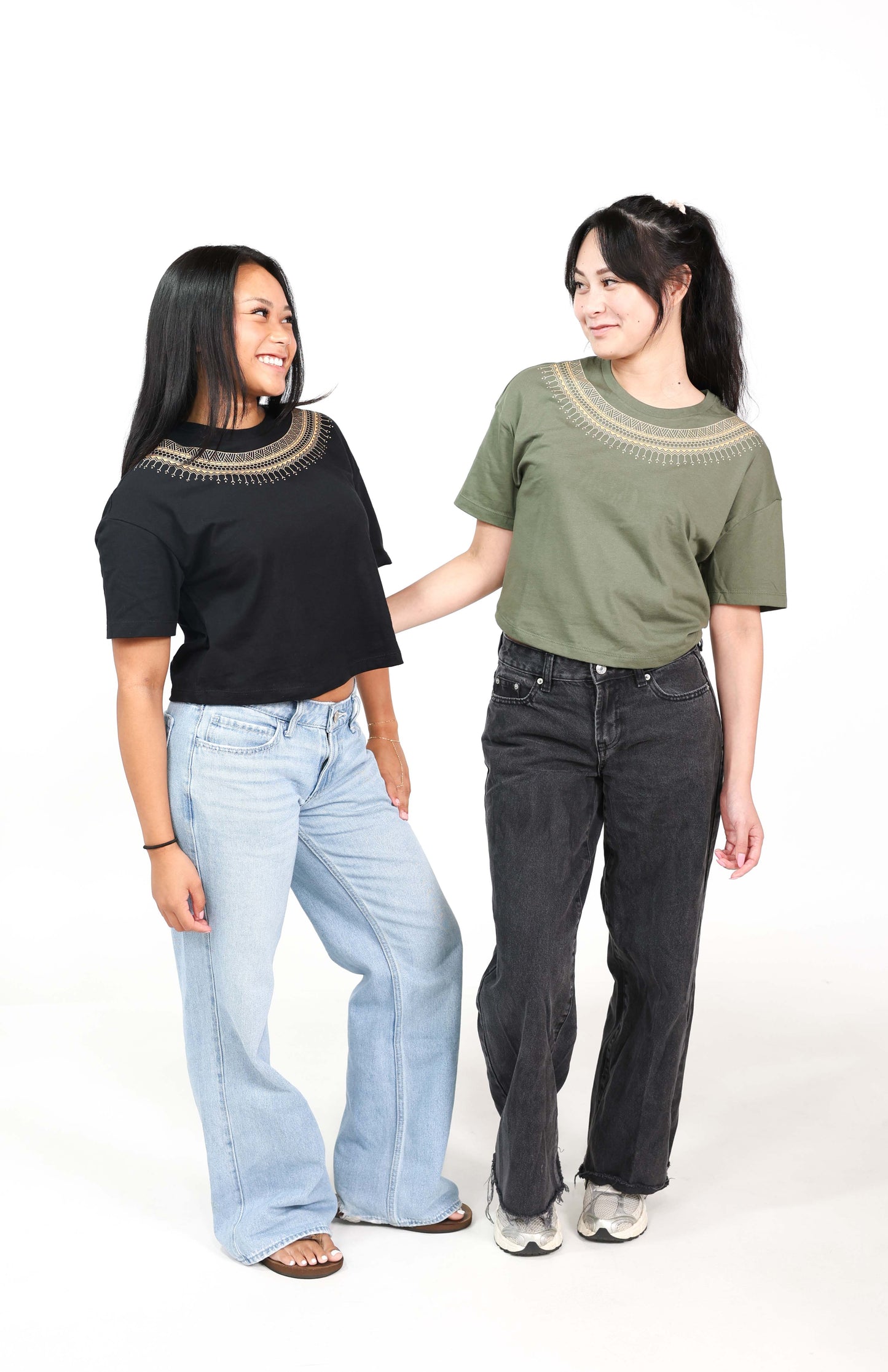 Womens Batok Pattern Crop Top