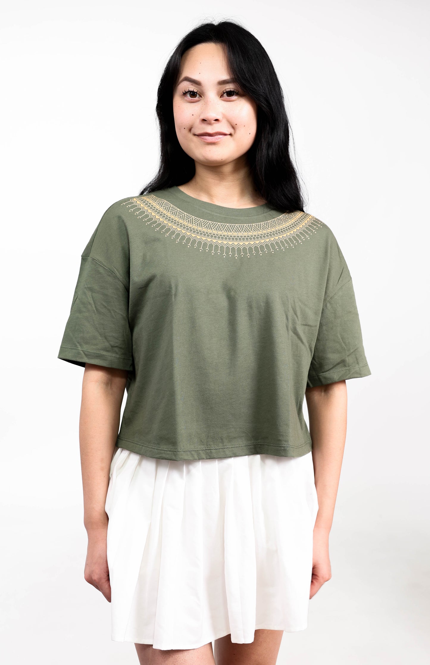 Womens Batok Pattern Crop Top