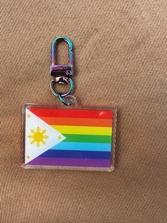 LGBTQ Pride Philippines Flag 2 Sided Keychain