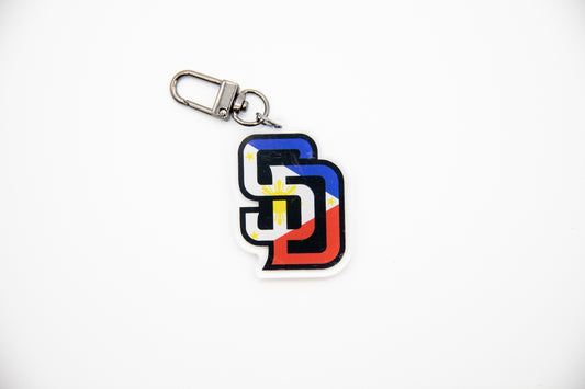San Diego SD Philippines Flag 2 Sided Keychain