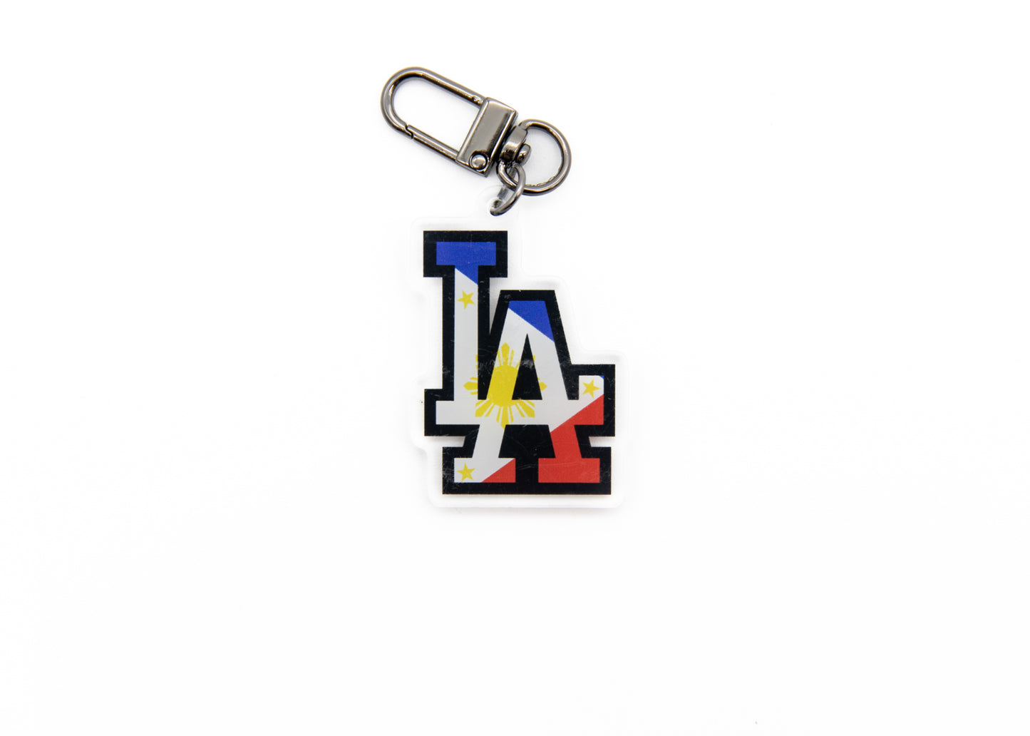 Los Angeles LA Philippines Flag 2 Sided Keychain