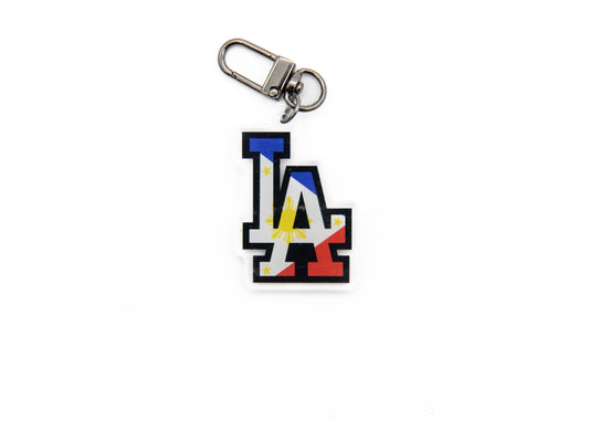 Los Angeles LA Philippines Flag 2 Sided Keychain