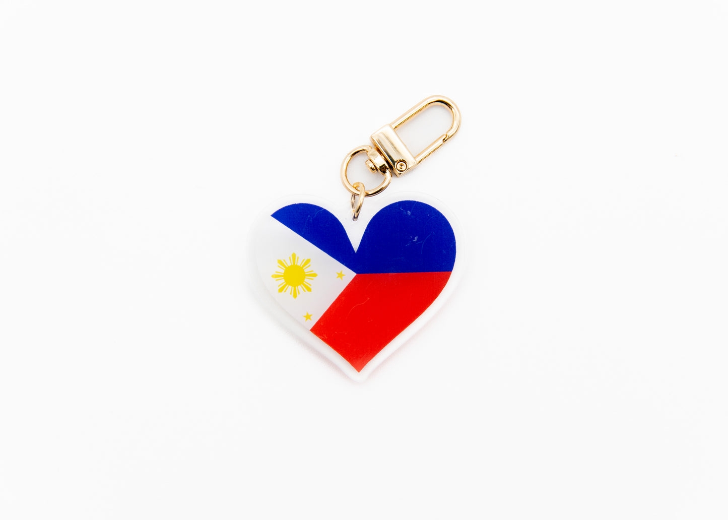 Heart Philippine Flag 2 Sided Keychain
