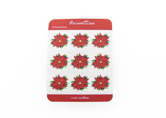 Poinsettias Sticker Sheet