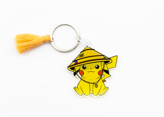 Pikachu Salakot Keychain
