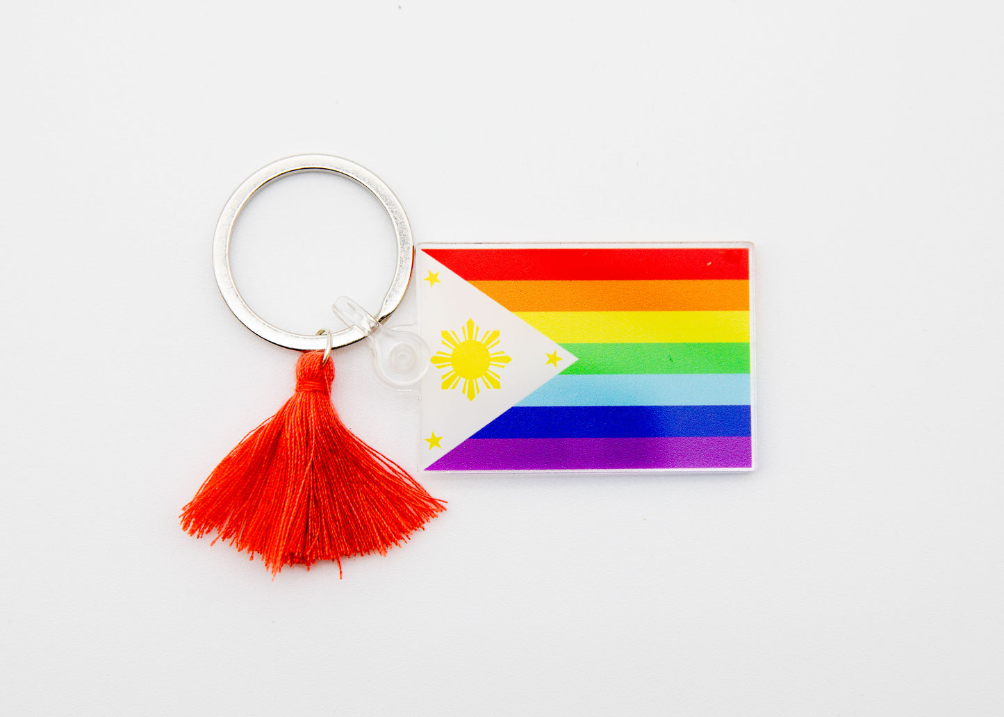 LGBTQ Pride Philippines Flag Keychain