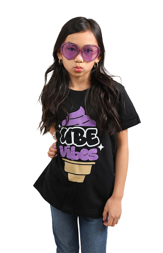 Toddler/Kids Ube Vibes Black Shirt