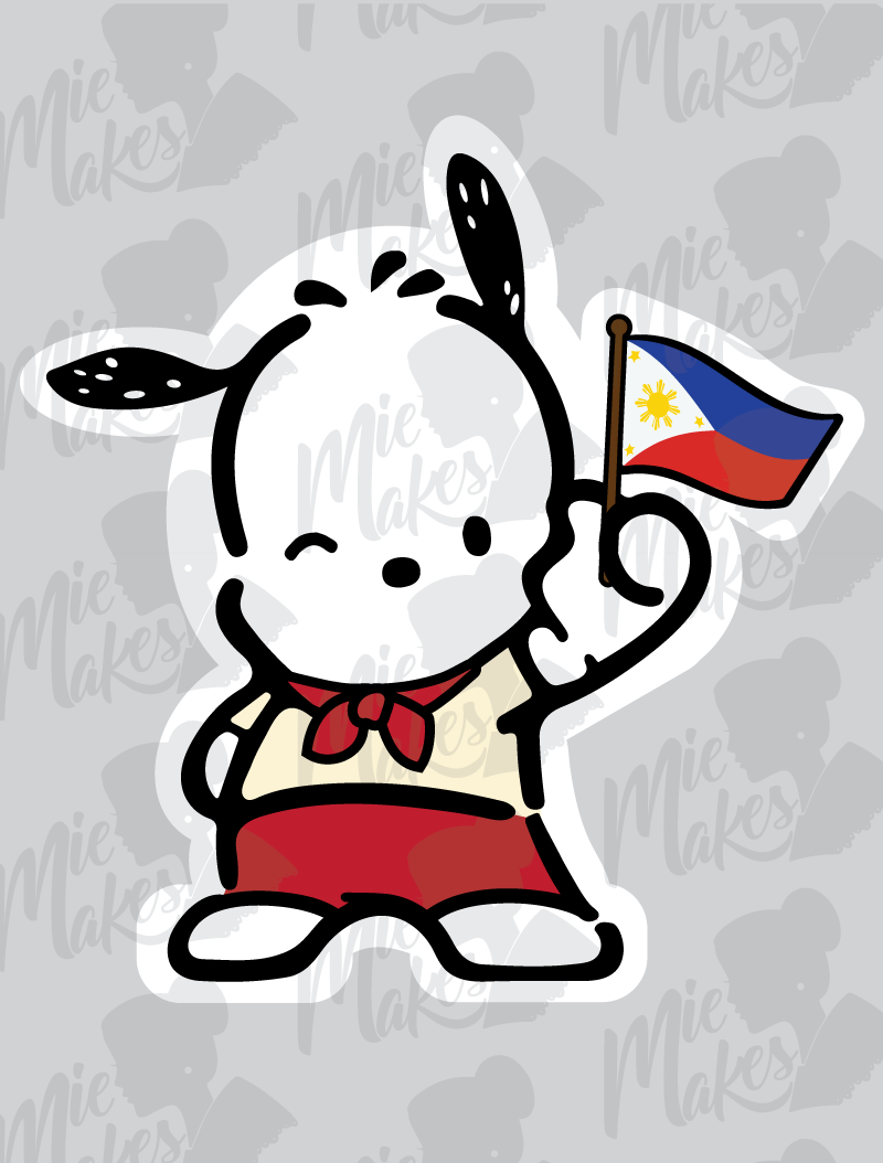 Pochacco Filipino Flag Sticker