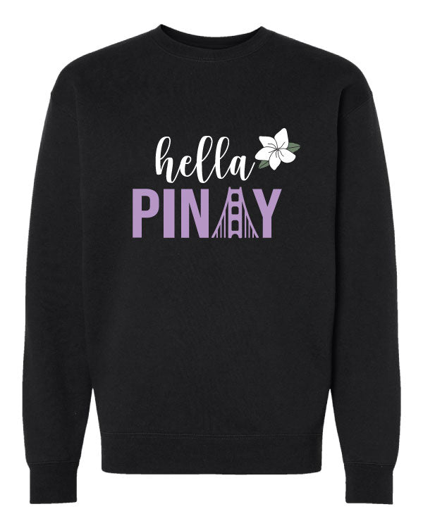 Hella Pinay Black/Lavender Crewneck Sweater