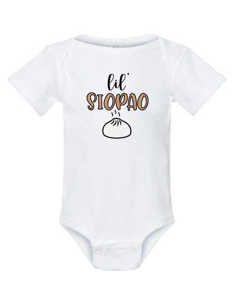 Lil Siopao Baby Onesie White