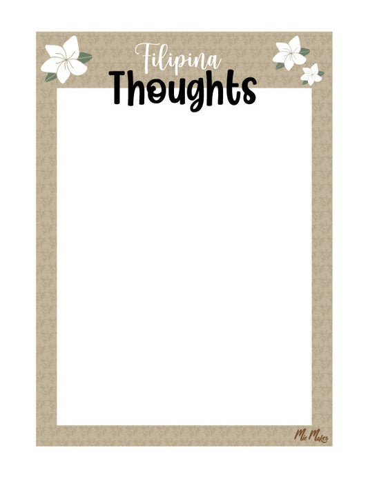 5X7 Filipina Thoughts Notepad