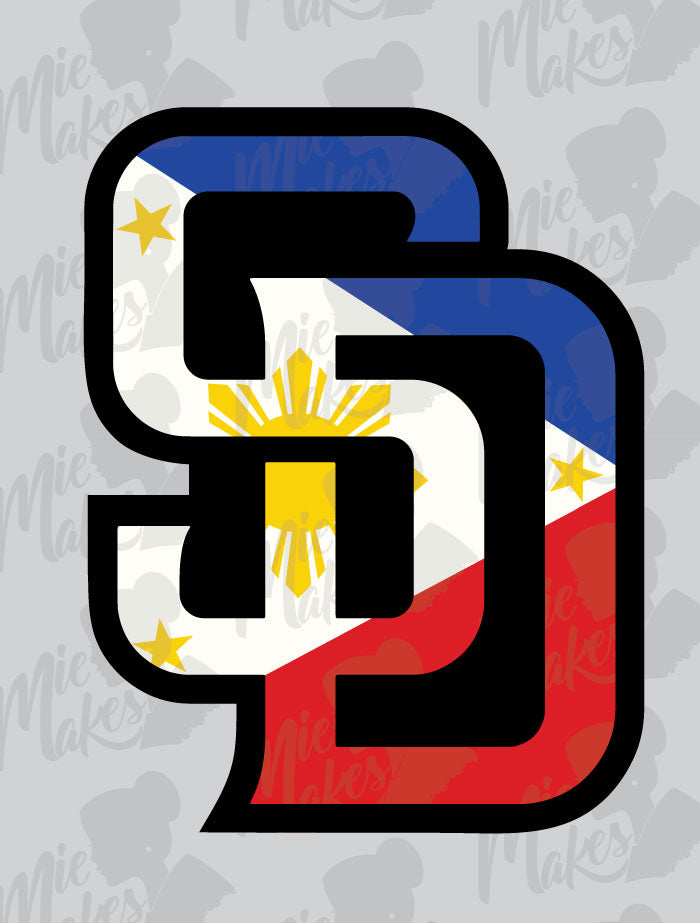 SD Philippines Flag Sticker