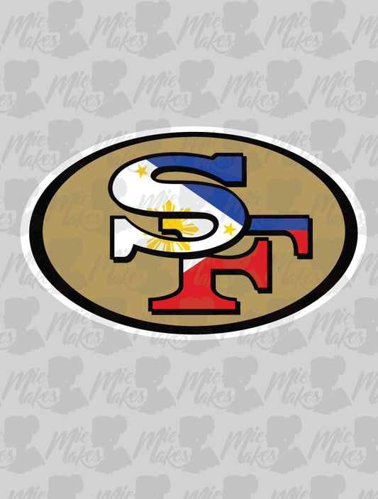 SF Niners Logo Philippines Flag Sticker