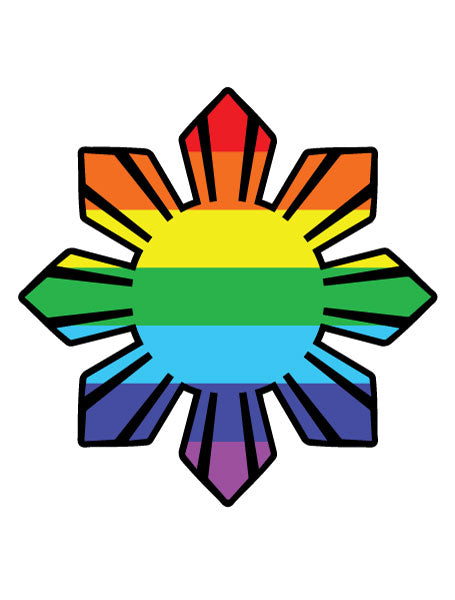 Philippines Rainbow Sun Sticker