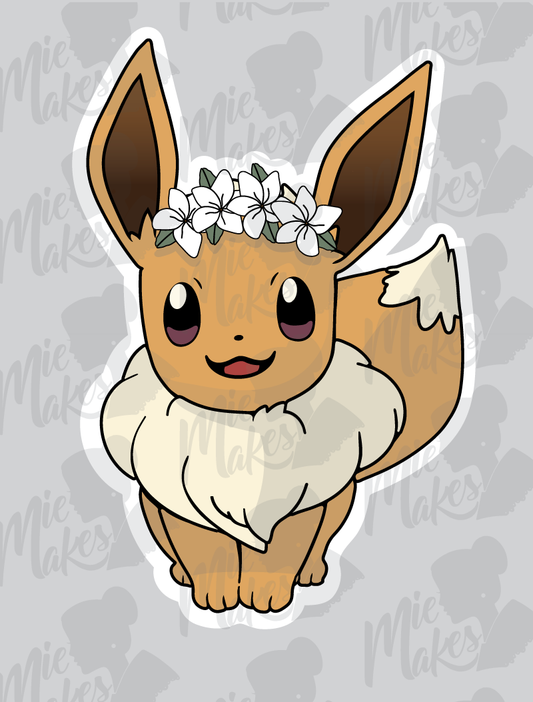 Eevee Sampaguita Flower Crown Sticker