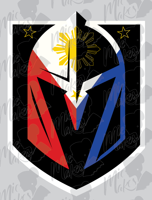 Golden Knight Flag Sticker