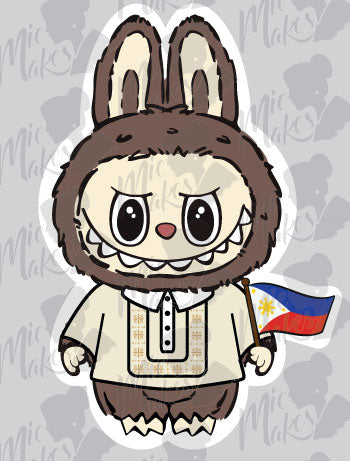 Labubu Barong Filipino Flag Sticker