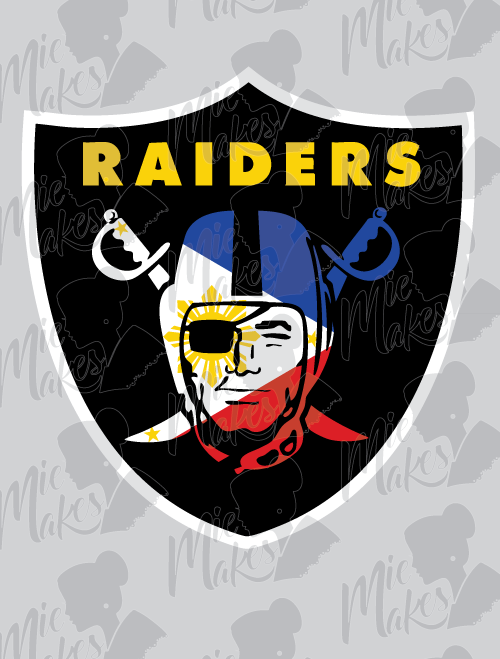 Raiders Filipoino Flag Sticker