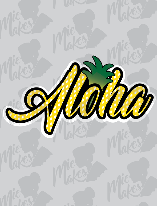 Aloha Pineapple Sticker