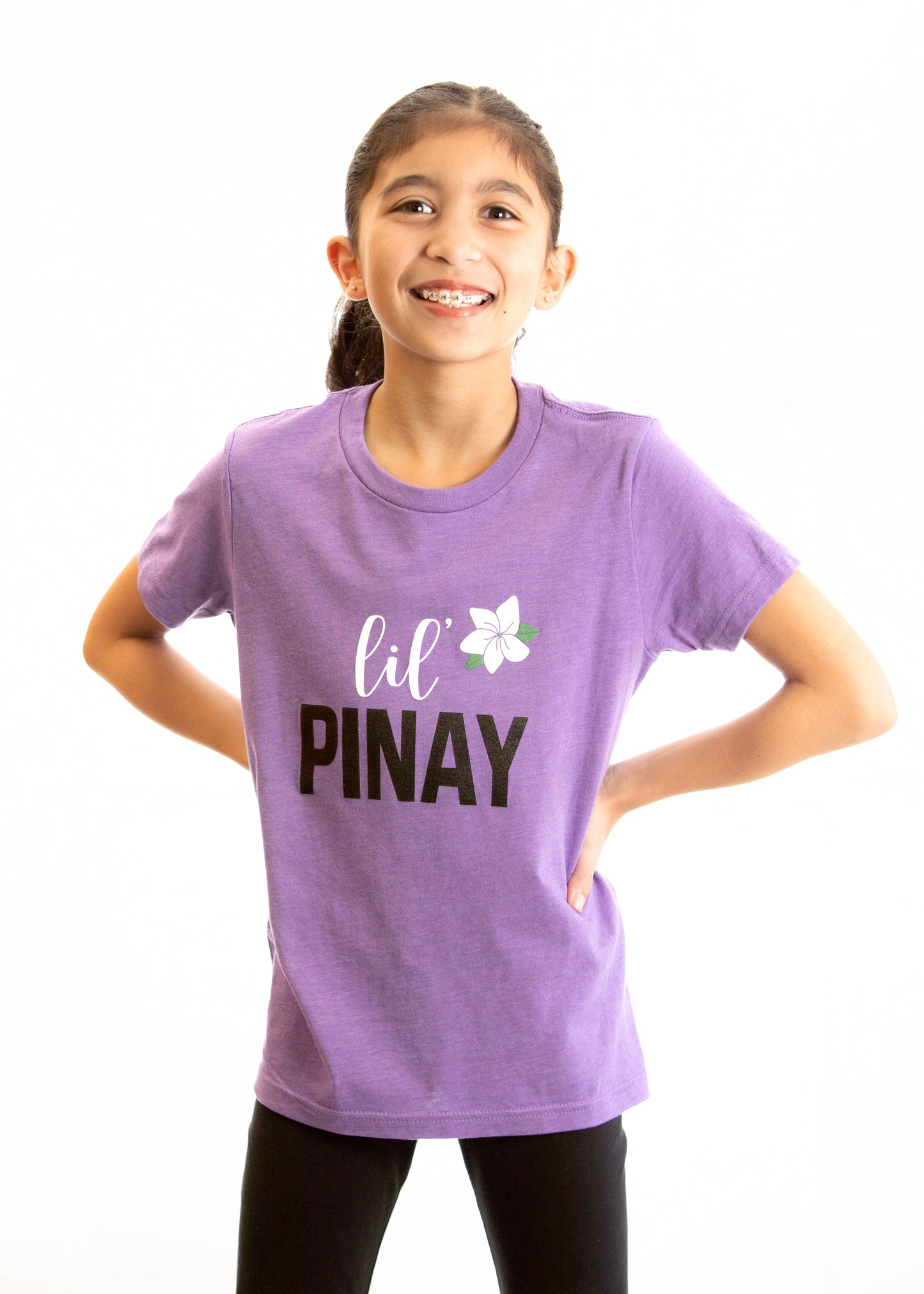 Youth/Kids Lil' Pinay Shirt Heather Purple