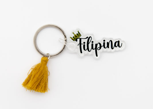 Filipina with Crown Keychain